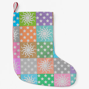 Petite Chaussette De Noël Colorful sun and stars