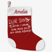 Petite Chaussette De Noël Combien Savez-Vous Déjà Mignonne Drôle (Devant)