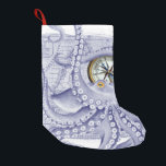 Petite Chaussette De Noël Compas de Purple Octopus<br><div class="desc">conception d'art de poulpe</div>