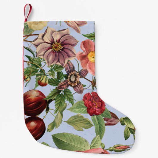 Petite Chaussette De Noël Conception botanique vintage (Devant)