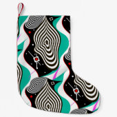 Petite Chaussette De Noël Conception créative Motif Abstraite et transparent (Devant)