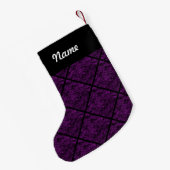 Petite Chaussette De Noël Conception d'huile d'aluminium en violet (Dos (Accrochage))