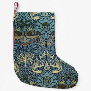 Petite Chaussette De Noël Conception tissée de paon et de dragon de William