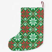 Petite Chaussette De Noël Conception XMAS à point croisé (Dos)