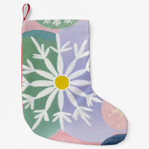 Petite Chaussette De Noël Constellations de flocons de neige