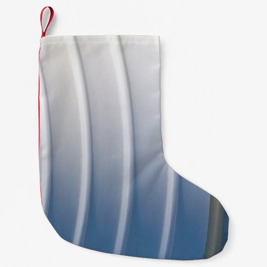 Petite Chaussette De Noël Conteneur en plastique bleu et blanc (Devant)