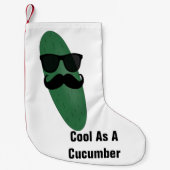 Petite Chaussette De Noël Cool comme bas de Noël de concombre (Devant)