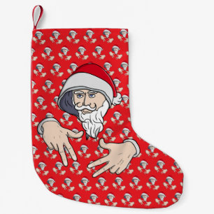 Petite Chaussette De Noël Cool Gangsta Hip hop Rap de la main Père Noël