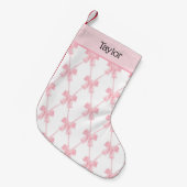 Petite Chaussette De Noël Coquette Rose Bow (Devant (Accrochage))