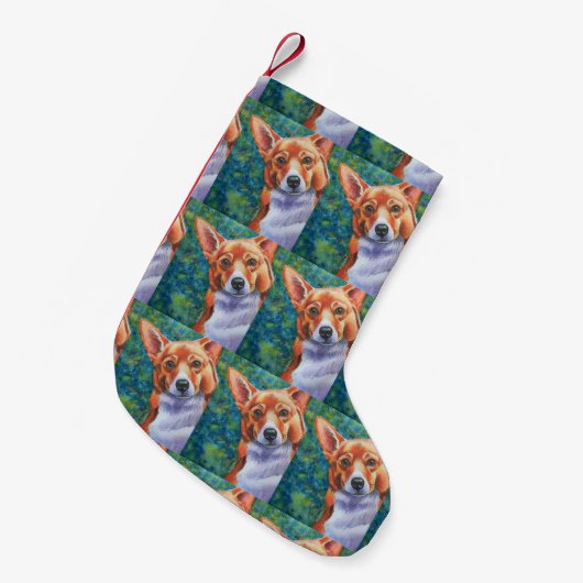 Petite Chaussette De Noël Corgi Chien Noël Stocker (Devant (Accrochage))
