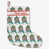 Petite Chaussette De Noël Corgi Chien race Noël (Devant)