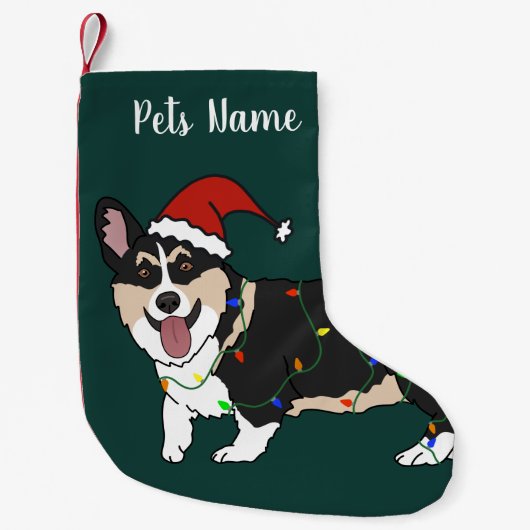 Petite Chaussette De Noël Corgi de Noël (Devant)