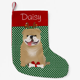 Petite Chaussette De Noël Couleur personnalisée de Bulldog Fawn