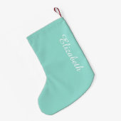 Petite Chaussette De Noël Couleur solide bleu oeuf de Robin (Dos (Accrochage))