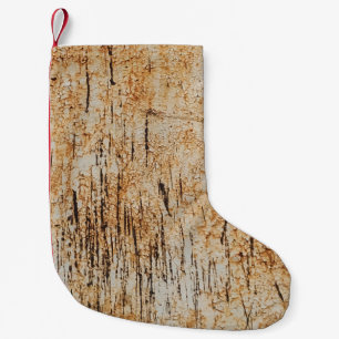Petite Chaussette De Noël Couleurs rustiques entrelacées dans une texture mé