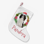 Petite Chaussette De Noël Couronne de Noël du roi Charles Cavalier spaniel I (Devant (Accrochage))