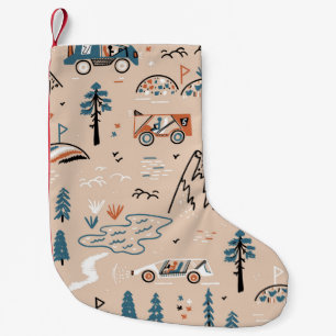 Petite Chaussette De Noël Course hors route, vintage sans couture.