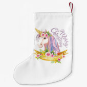 Petite Chaussette De Noël Couverture de Noël de la licorne (Dos)