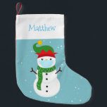 Petite Chaussette De Noël Covid Noël 2020 Snowman mignon personnalisé<br><div class="desc">This design may be personalized in the area provided by changing the Phoand/or text. Or it can be customized by choosing the click to customize further option and delete or change the color of the background, add text, change the text color style, or delete the text for an image only...</div>