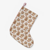 Petite Chaussette De Noël Cozy Gingerbread Cookie Seamless Pattern (Devant (Accrochage))
