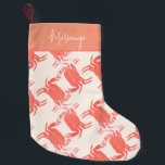 Petite Chaussette De Noël Crabe Ocean Beach Motif de la créature marine<br><div class="desc">Crabe mignon Design d'impression / Crustaceancore</div>