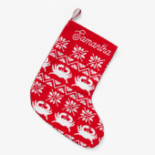 Petite Chaussette De Noël Crabe rouge nautique (Devant (Accrochage))