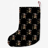 Petite Chaussette De Noël Crâne et chapeau de pirate (Dos)