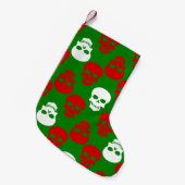 Petite Chaussette De Noël crâne moche de Noël rouge blanc vert (Devant (Accrochage))