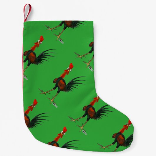 Petite Chaussette De Noël Crazy rooster (Devant)
