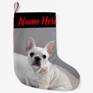 Petite Chaussette De Noël Creamie mignon nommé personnalisé Frenchie