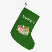 Petite Chaussette De Noël Créez vos propres dragons mignons verts (Devant (Accrochage))