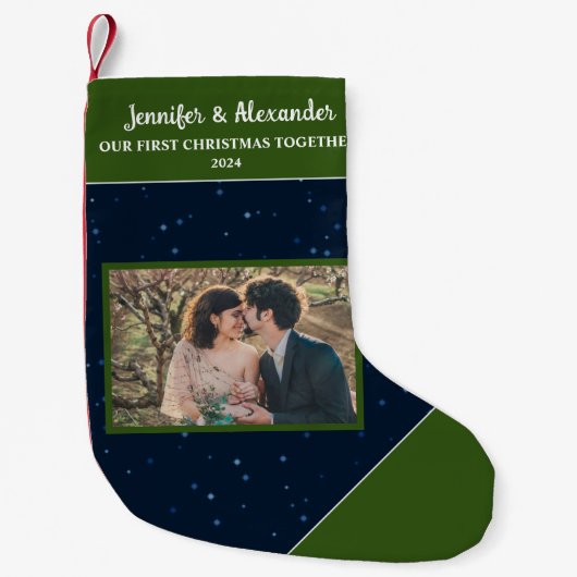 Petite Chaussette De Noël Créez votre première photo de noël ensemble (Devant)