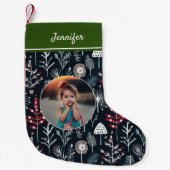 Petite Chaussette De Noël Créez votre propre photo monogrammée (Devant)