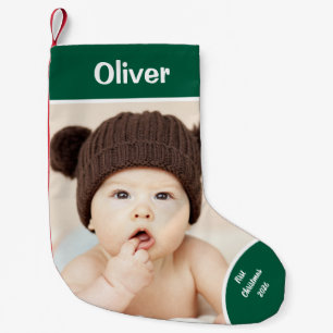 Petite Chaussette De Noël Créez Votre Propre Photo Nom Premier Noël