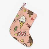 Petite Chaussette De Noël Crème glacée mignonne & Lollipopes : sans couture (Devant (Accrochage))