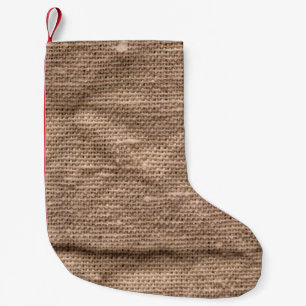 Petite Chaussette De Noël Creuse l'arrière - plan abstrait brun.