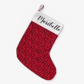 Petite Chaussette De Noël Crochet crochets Imprimer Nom personnalisé/Couleur (Devant (Accrochage))