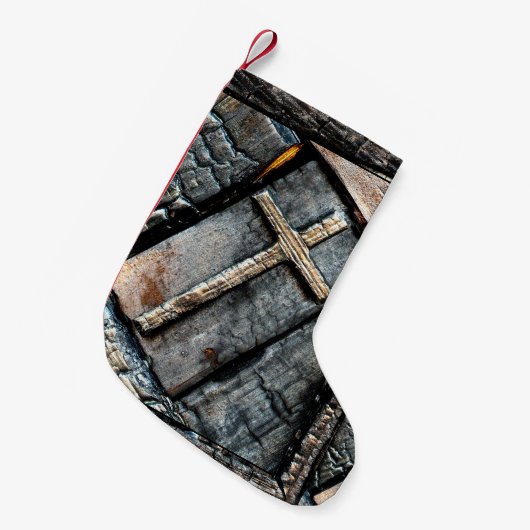 Petite Chaussette De Noël Croix de la protection (Devant (Accrochage))