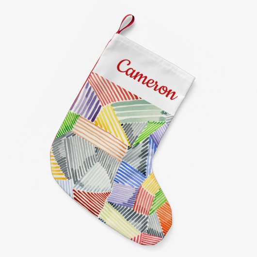 Petite Chaussette De Noël Crosshatch Quilt I (Devant (Accrochage))