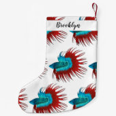 Petite Chaussette De Noël Crowntail betta fish dessin animé (Dos)
