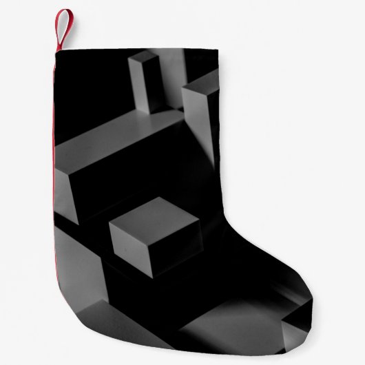PETITE CHAUSSETTE DE NOËL CUBE NOIR (Devant)