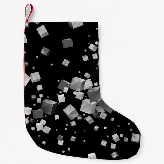 Petite Chaussette De Noël Cubes colorés 4 (Devant)