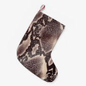 Petite Chaussette De Noël Cuir serpent : texture brune transparente (Devant (Accrochage))