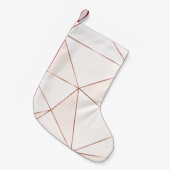 Petite Chaussette De Noël Cuivre texture polygonale métallique avec brillant (Devant (Accrochage))