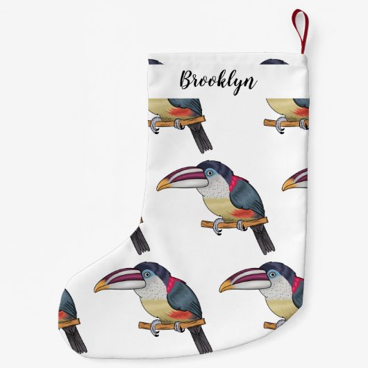 Petite Chaussette De Noël Curl crested aracari bird cartoon (Dos)