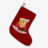 Petite Chaussette De Noël Custom Christmas mignon blonde fille dessin animé (Devant (Accrochage))