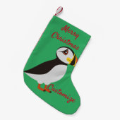Petite Chaussette De Noël Cute Atlantic puffin design Thunder_Cove (Devant (Accrochage))