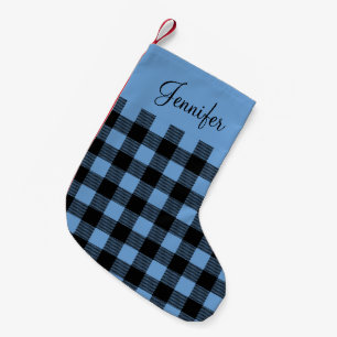 Petite Chaussette De Noël Cute Blue Buffalo Plaid Nom du Motif Ferme Sma