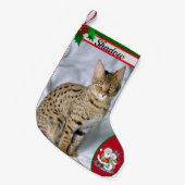 Petite Chaussette De Noël Cute Cat Kitten Photo Christmas Stocking Ajouter u (Devant (Accrochage))