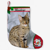 Petite Chaussette De Noël Cute Cat Kitten Photo Christmas Stocking Ajouter u (Devant)